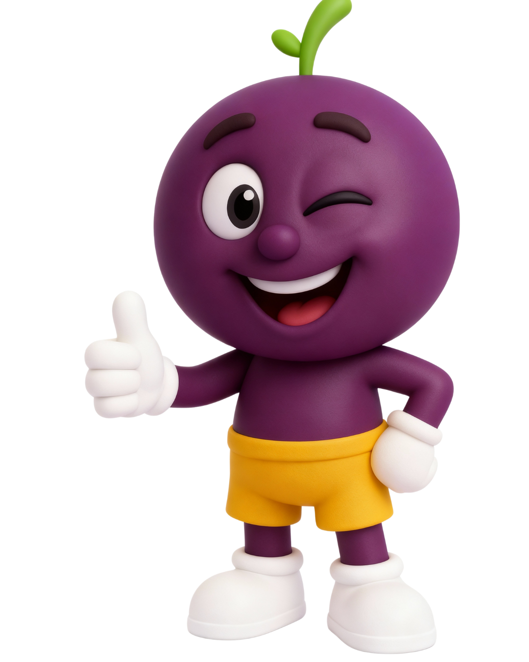 Mascote Mais Brasil fazendo sinal de positivo